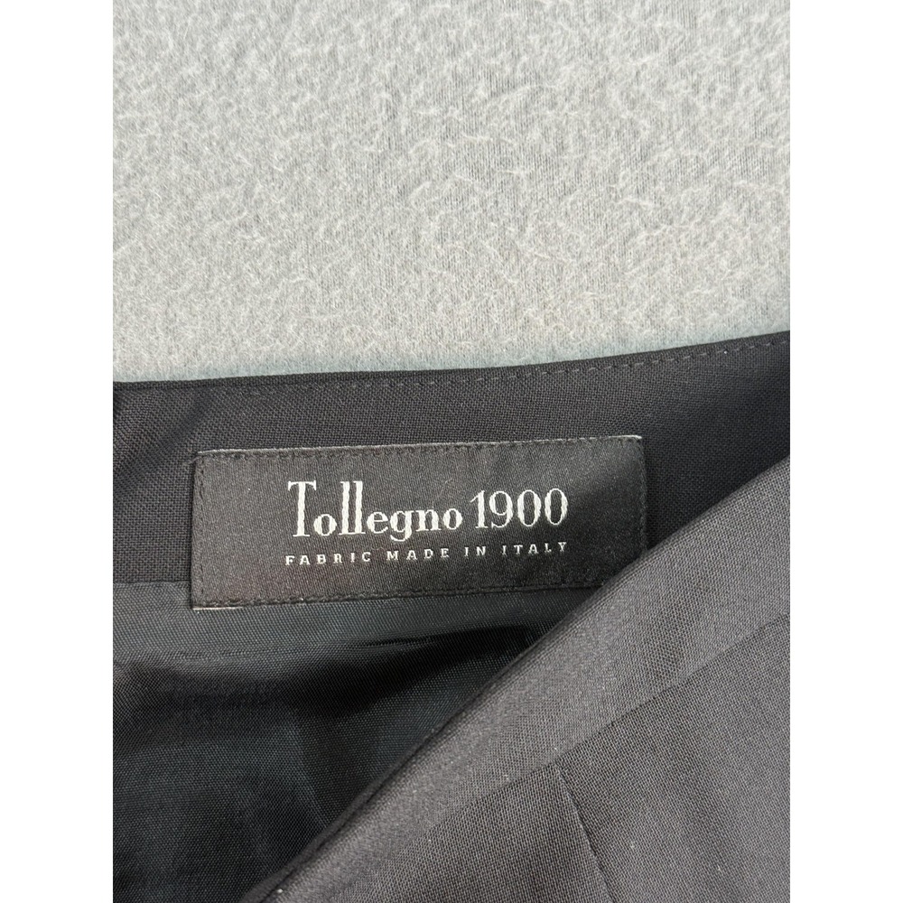 Brooks Brothers 346 Skirt Womens 14 Black Wool Pencil Tollengo 1900 Italy - Picture 4 of 8